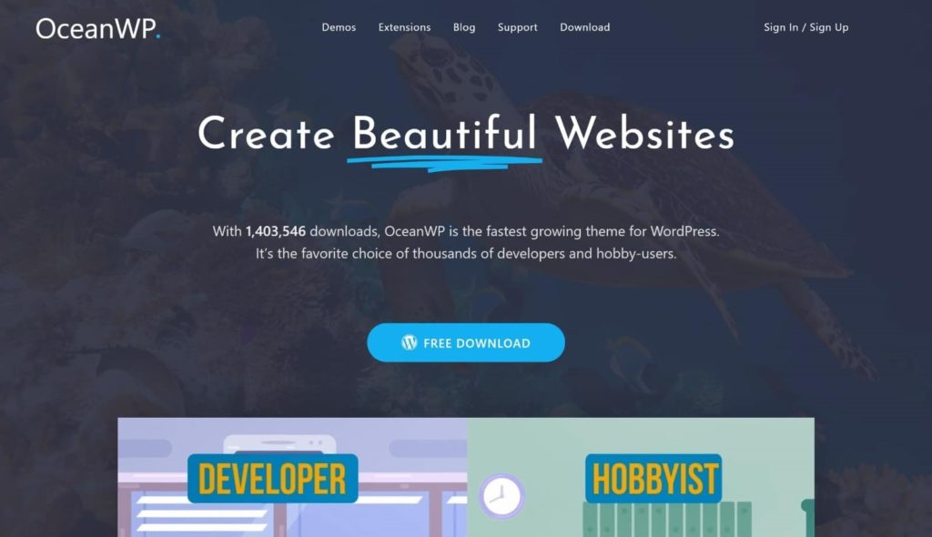wp-ocean websites