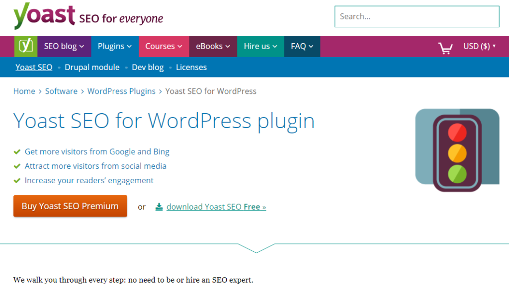 yoast SEO plugin for wordpress